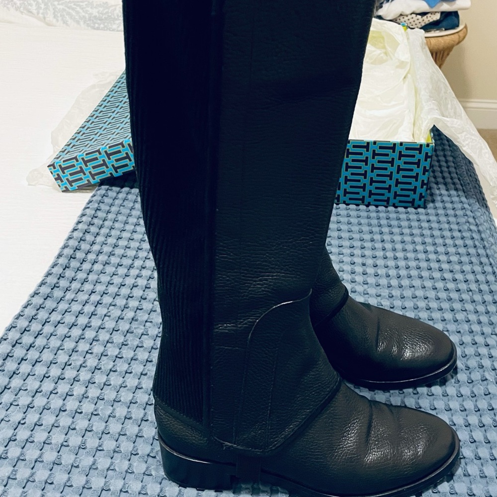 Tory Burch Black Milburn Riding Boot Sz.8